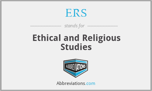 ERS - Ethical and Religious Studies