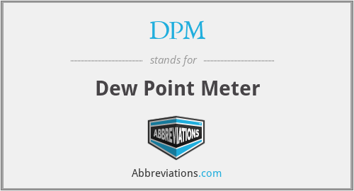 DPM - Dew Point Meter
