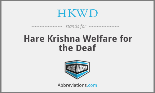 HKWD - Hare Krishna Welfare for the Deaf
