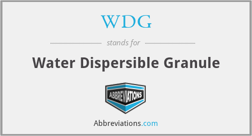WDG - Water Dispersible Granule