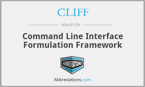 CLIFF - Command Line Interface Formulation Framework