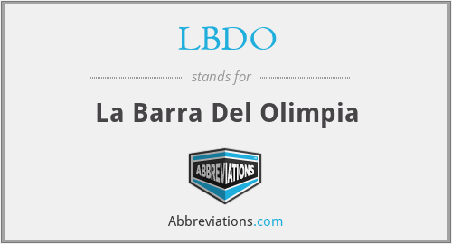 LBDO - La Barra Del Olimpia