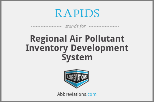 RAPIDS - Regional Air Pollutant Inventory Development System