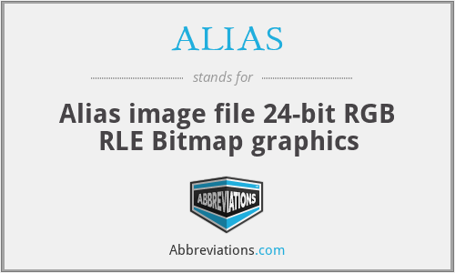 ALIAS - Alias image file 24-bit RGB RLE Bitmap graphics
