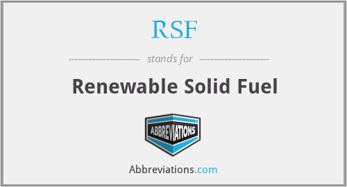 RSF - Renewable Solid Fuel