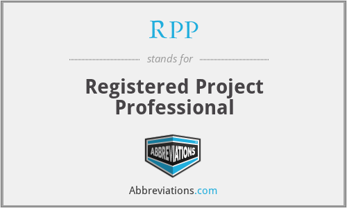 RPP - Registered Project Professional