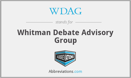 WDAG - Whitman Debate Advisory Group