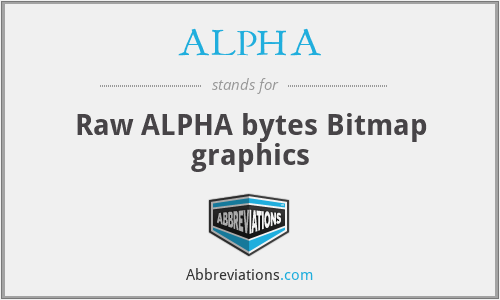 ALPHA - Raw ALPHA bytes Bitmap graphics