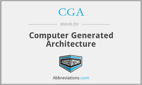 CGA - Computer Generated Architecture