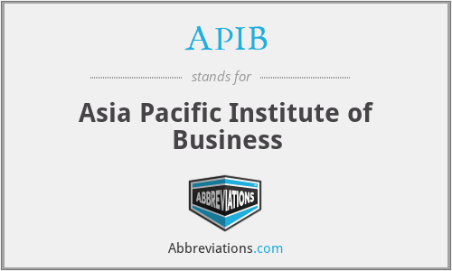 APIB - Asia Pacific Institute of Business