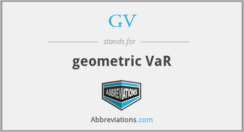 GV - geometric VaR