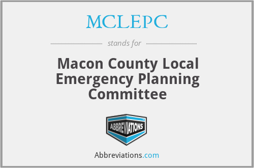 MCLEPC - Macon County Local Emergency Planning Committee