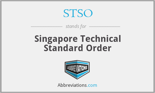 STSO - Singapore Technical Standard Order