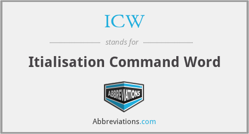 ICW - Itialisation Command Word