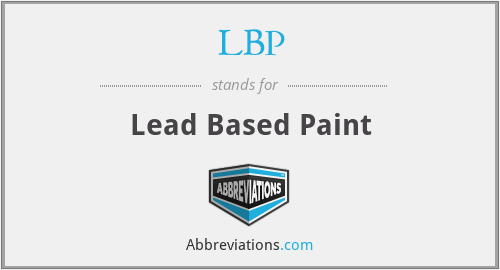 LBP - Lead Based Paint