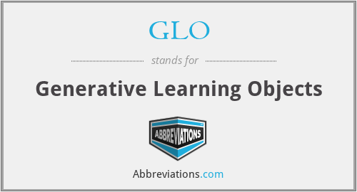 GLO - Generative Learning Objects