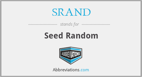SRAND - Seed Random