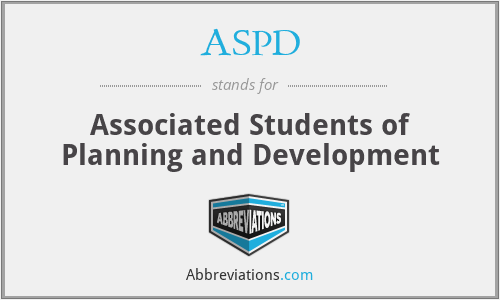 ASPD - Associated Students of Planning and Development