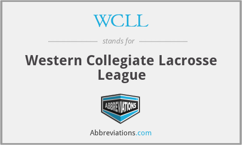 WCLL - Western Collegiate Lacrosse League