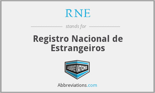 RNE - Registro Nacional de Estrangeiros