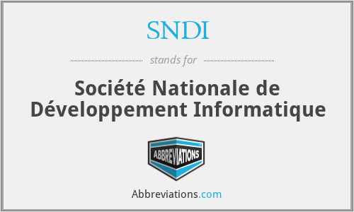 SNDI - Société Nationale de Développement Informatique