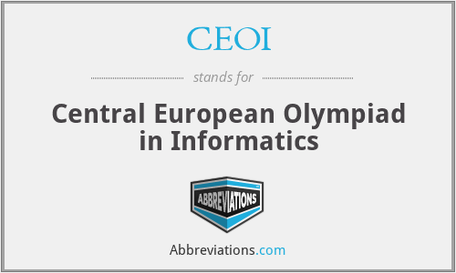 CEOI - Central European Olympiad in Informatics