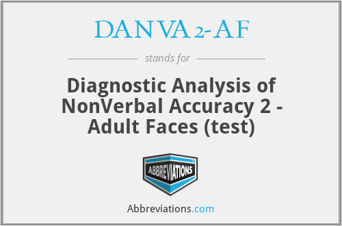 DANVA2-AF - Diagnostic Analysis of NonVerbal Accuracy 2 - Adult Faces (test)