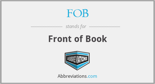 FOB - Front of Book