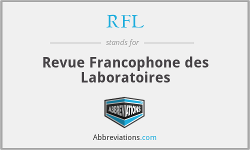 RFL - Revue Francophone des Laboratoires