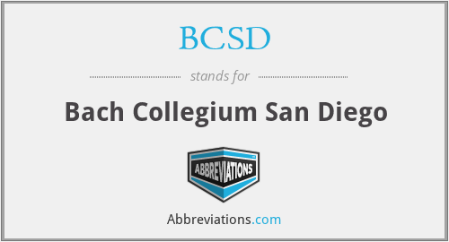 BCSD - Bach Collegium San Diego