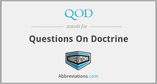 QOD - Questions On Doctrine