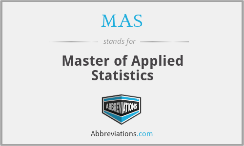 MAS - Master of Applied Statistics