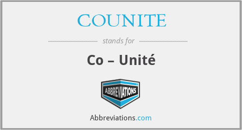 COUNITE - Co – Unité