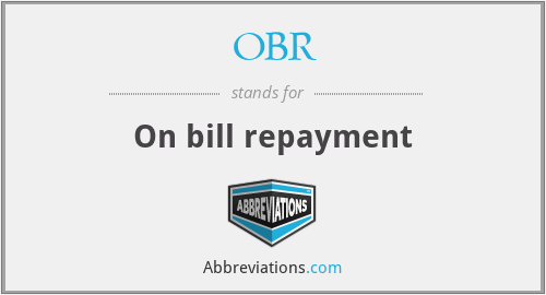 OBR - On bill repayment