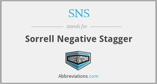 SNS - Sorrell Negative Stagger