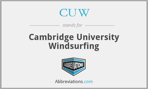 CUW - Cambridge University Windsurfing