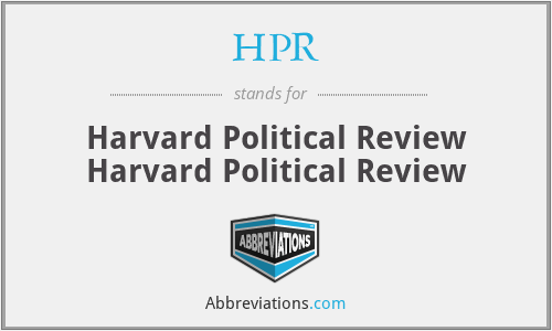 HPR - Harvard Political Review Harvard Political Review