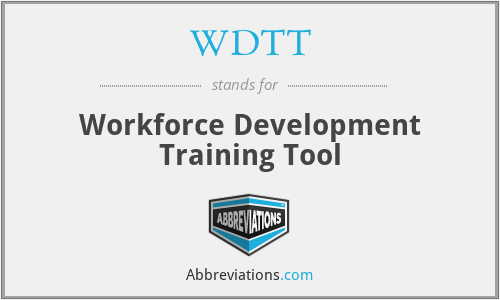 WDTT - Workforce Development Training Tool