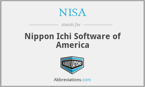 NISA - Nippon Ichi Software of America