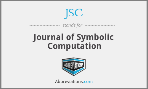 JSC - Journal of Symbolic Computation