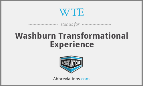 WTE - Washburn Transformational Experience