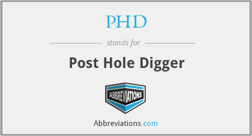 PHD - Post Hole Digger