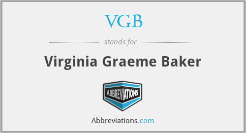 VGB - Virginia Graeme Baker