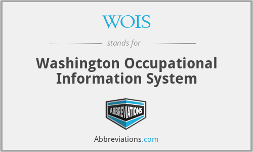 WOIS - Washington Occupational Information System
