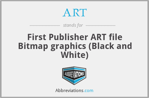 ART - First Publisher ART file Bitmap graphics (Black and White)