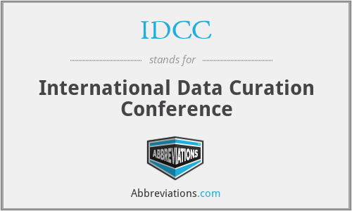 IDCC - International Data Curation Conference