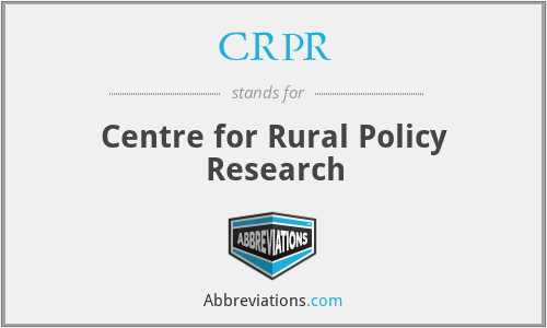 CRPR - Centre for Rural Policy Research