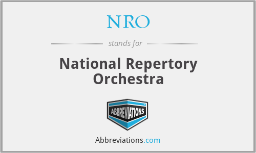 NRO - National Repertory Orchestra