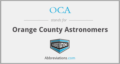 OCA - Orange County Astronomers