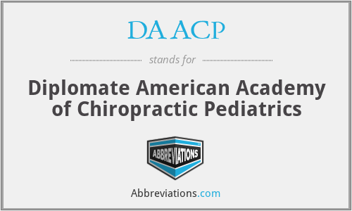 DAACP - Diplomate American Academy of Chiropractic Pediatrics